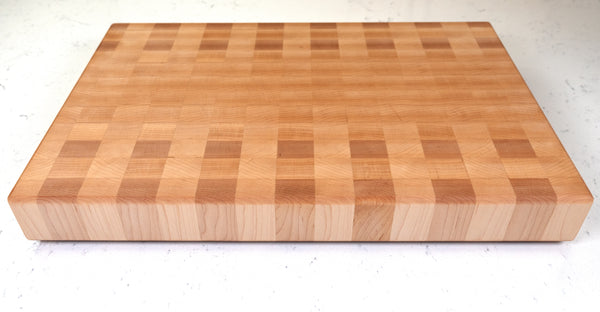 Maple Handmade End Grain Cutting Board, Eco-Friendly Kitchen Essential, Made in USA