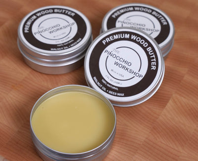 Handmade Premium Wood Butter: Food Grade Walnut Oil & Beeswax (2oz tin)