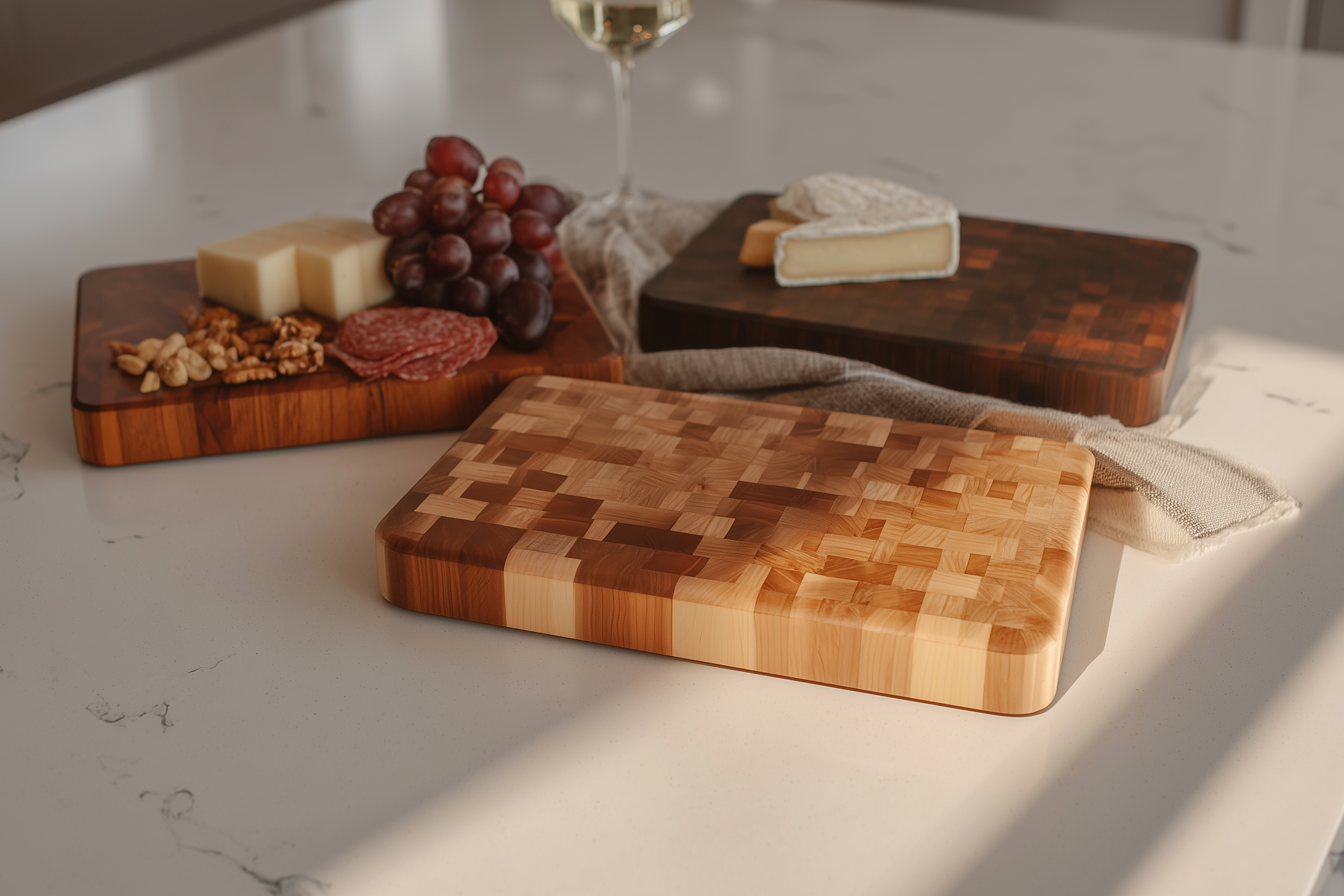 Mini End Grain Cutting Board, 6"x9"x1"
