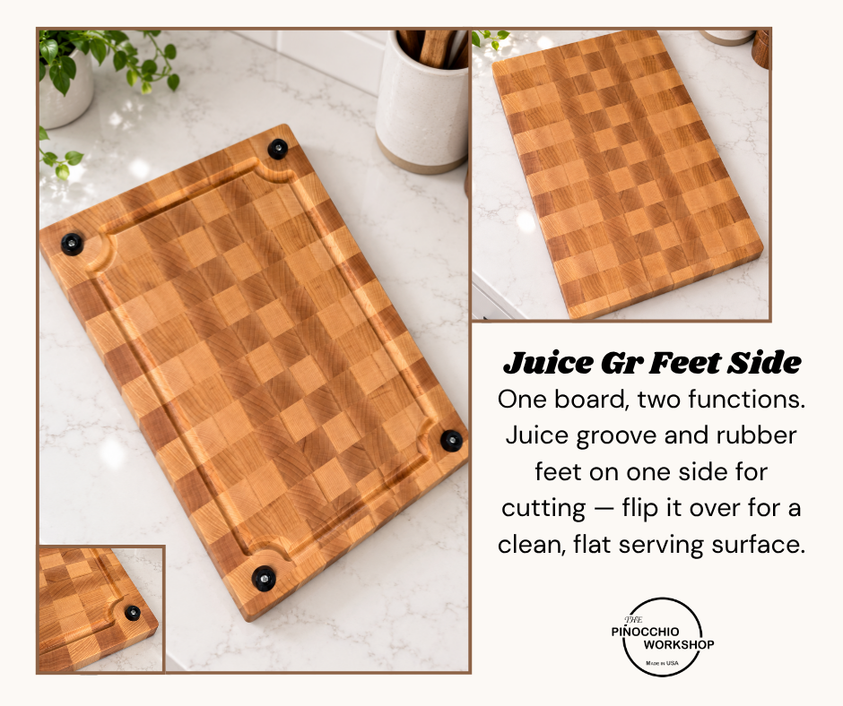 Maple Handmade End Grain Cutting Board, Eco-Friendly Kitchen Essential, Made in USA