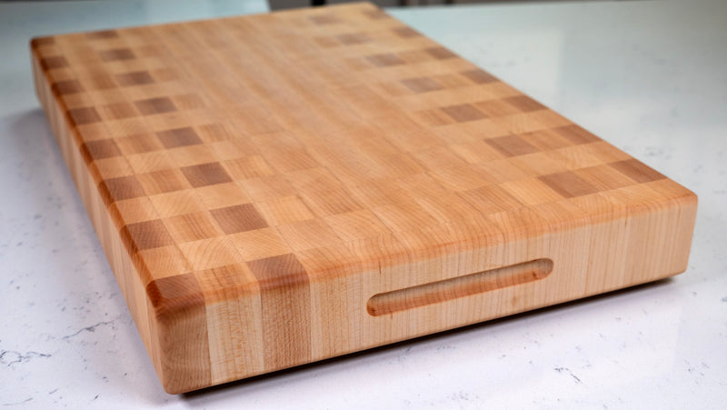 Maple Handmade End Grain Cutting Board, Eco-Friendly Kitchen Essential, Made in USA