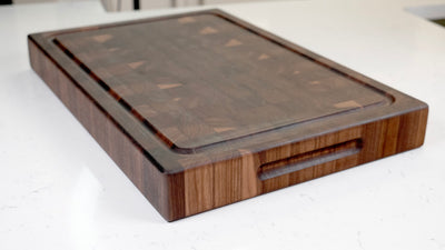 Walnut End Grain Cutting Board: Handmade USA Kitchen Art