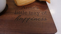 Small American Walnut Wood Serving Tray, Coffee & Cookies, Tea & Snacks Platter