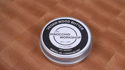 Handmade Wood Butter: Food Grade Mineral Oil & Beeswax (2oz tin)