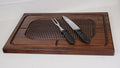Large Carving Cutting Board with Spikes, Reversible with Stabilizing Pyramid Design