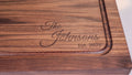 Extra Large Personalized Walnut Cutting Board, Reversible & Handcrafted in the USA (22" x 18" x 1.25")