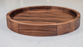 Round Black Walnut Wood Tray, Modern Decor, Large Serving Board