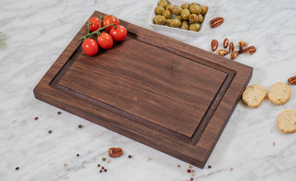 Solid One Piece Wood Cutting Board, No Glue, Organic Finish, Maple Cherry or Walnut