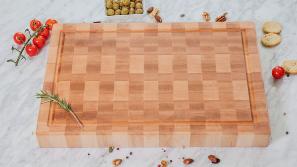 Maple Handmade End Grain Cutting Board, Eco-Friendly Kitchen Essential, Made in USA