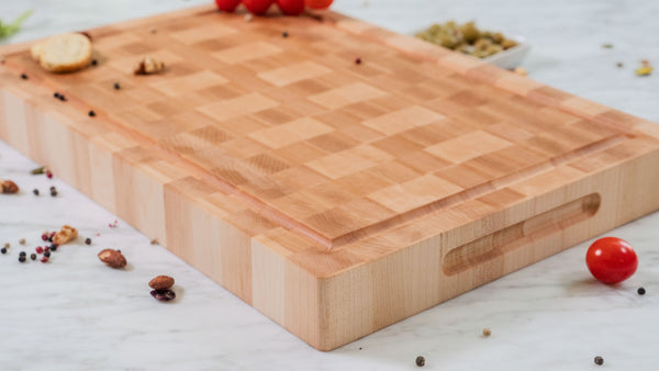 Maple Handmade End Grain Cutting Board, Eco-Friendly Kitchen Essential, Made in USA