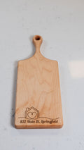 Solid Maple Paddle Cutting, Charcuterie, Serving Board  Organic Finish No Glue Non Toxic
