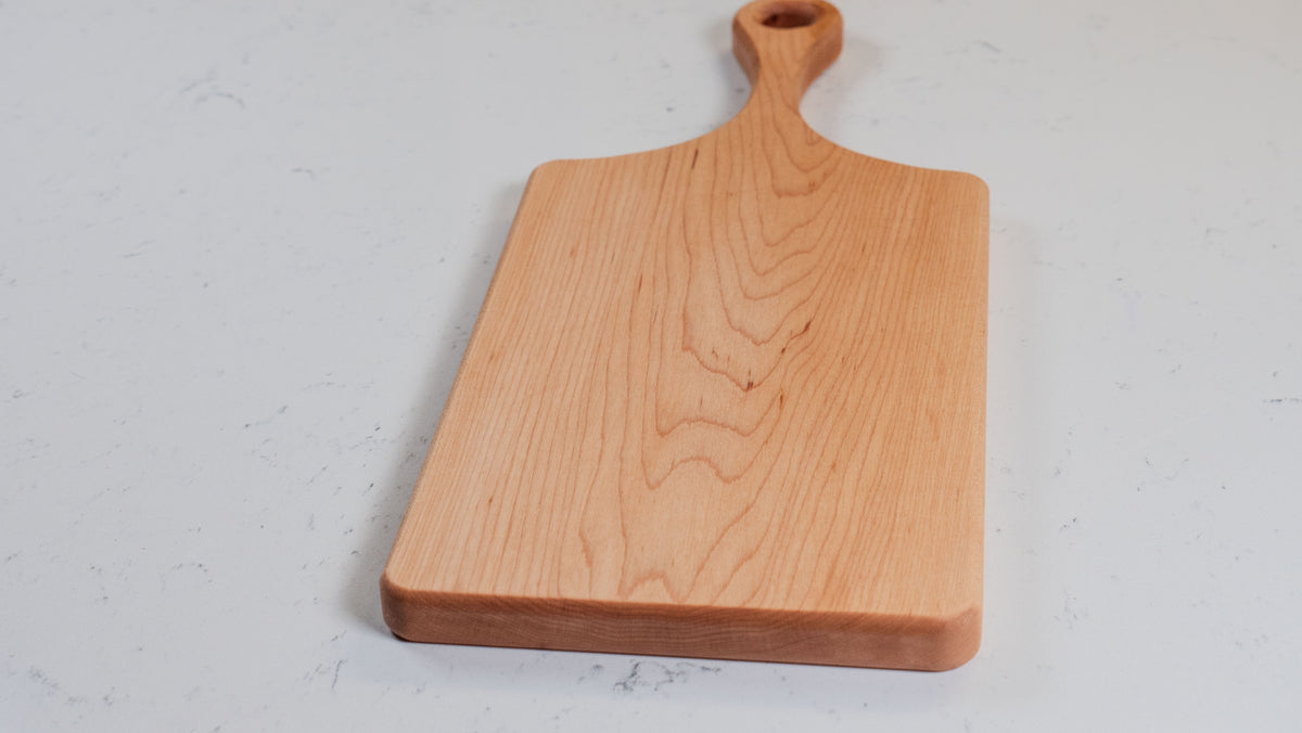 Solid Maple Paddle Cutting, Charcuterie, Serving Board  Organic Finish No Glue Non Toxic
