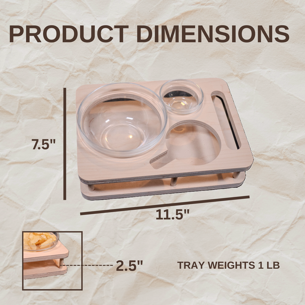 Personalized Couch Snack Bar With 2 Glass Bowls