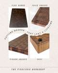 Walnut End Grain Cutting Board: Handmade USA Kitchen Art