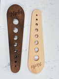 Wooden Multi-Size Herb Stripper, Vegetable Leaf Remover