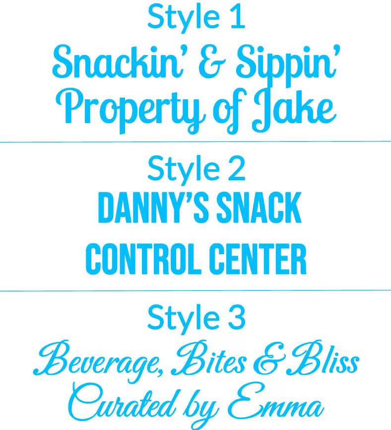 Personalized Couch Snack Bar With 2 Glass Bowls